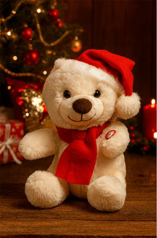 Urso Natalino Animado com Movimento