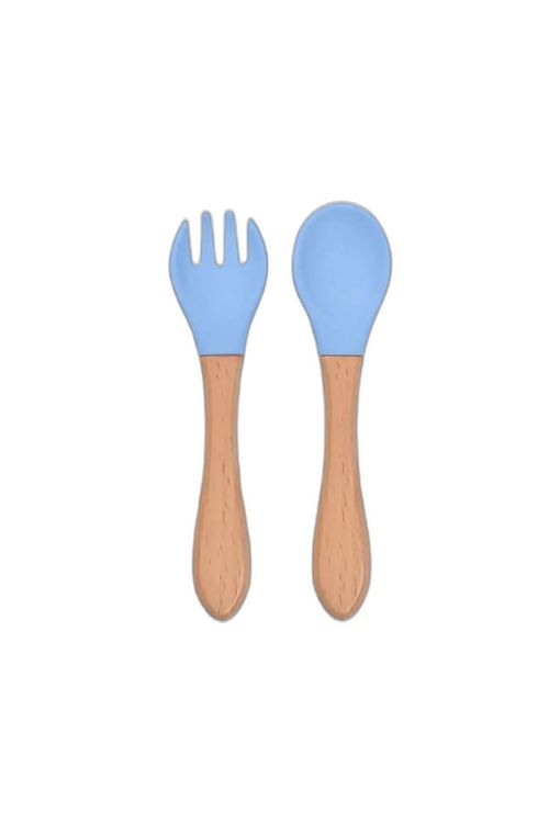 Conjunto de Talheres em Silicone com Madeira Ecokitchen