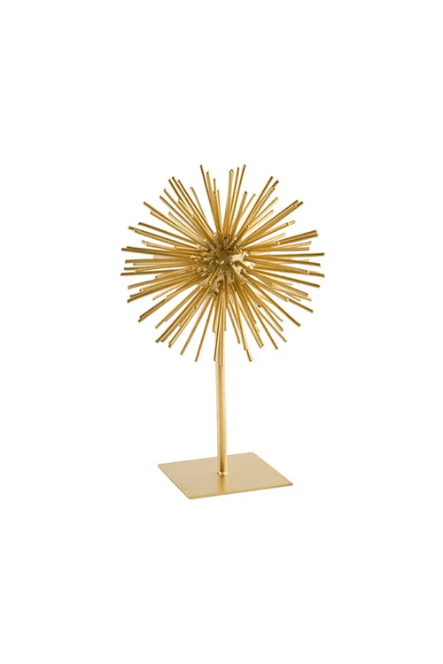 Escultura Pequena de Ouriço Dourado com Pé