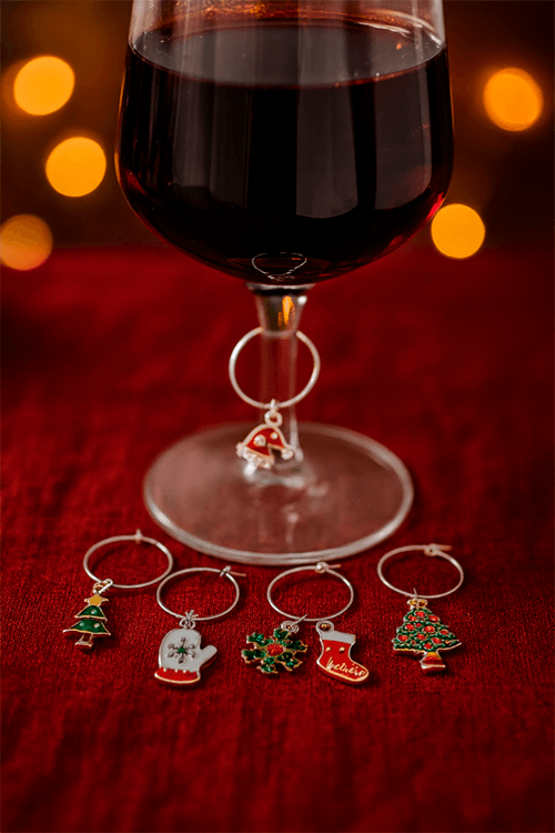 Conjunto de 6 Marcadores Natalinos de Taças Sortidos