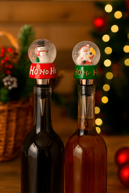 Tampa para Vinho Globo de Neve Sortido