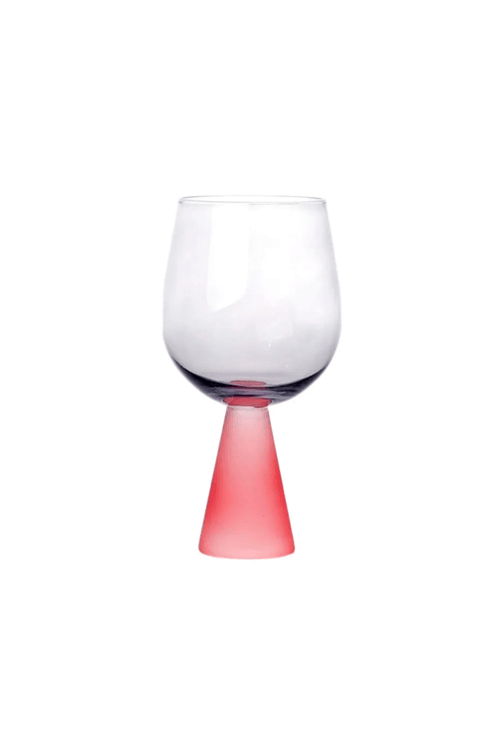 Taça para Água Fumê com Base Cônica Rosa 420ml