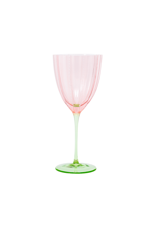 Taça de Vinho Meg Rosa com Base Verde 350ml
