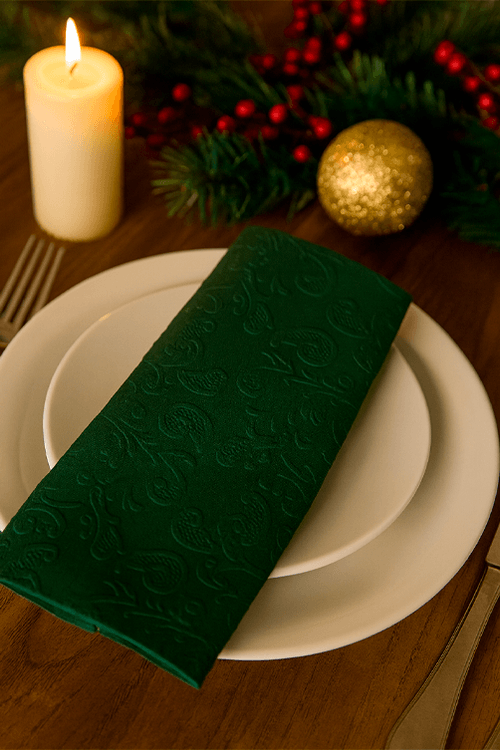 Guardanapo de Papel Trabalhado Verde