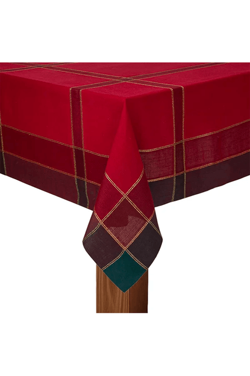 Toalha de Mesa Natalina Unité Xadrez 180x320cm