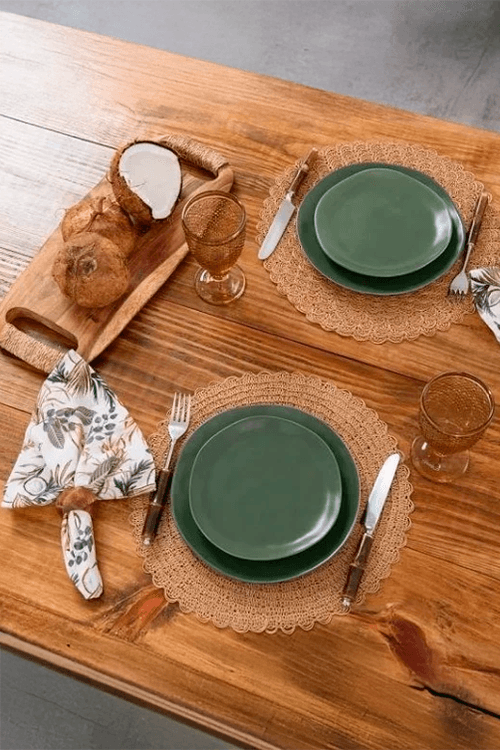 Jogo Americano Ava Natural Gold Saturno