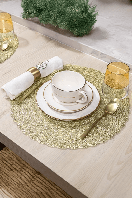 Jogo Americano Natalino Starry Gold