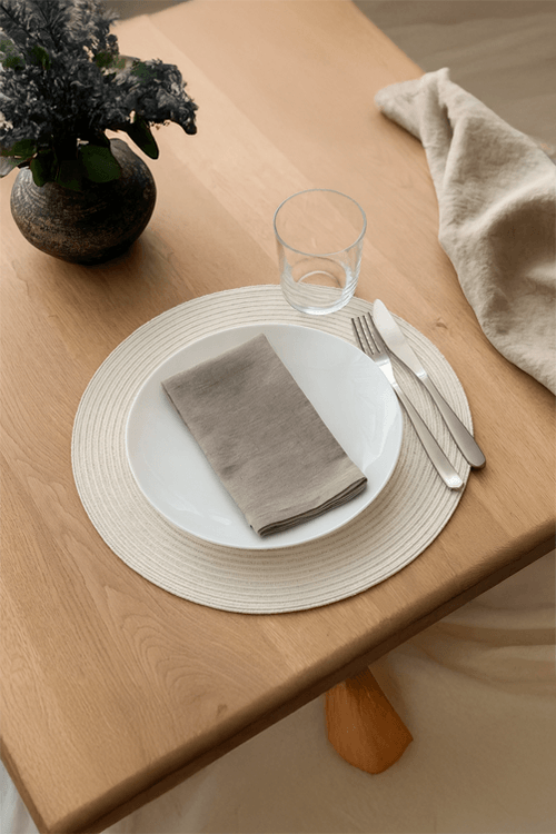 Jogo Americano Snow Silver Taupe