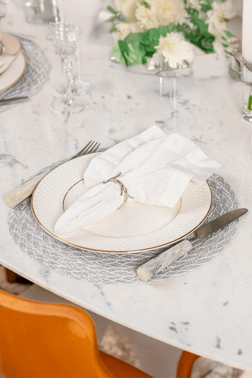 Jogo Americano Natalino Starry Silver