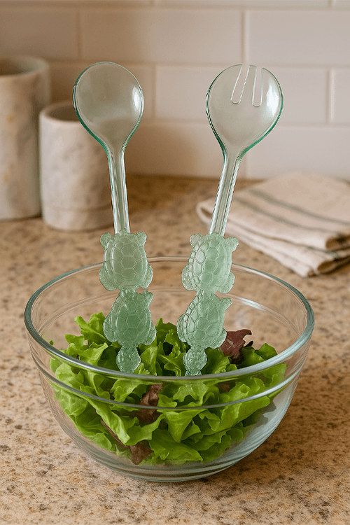 Conjunto de Pegador de Salada em Acrílico