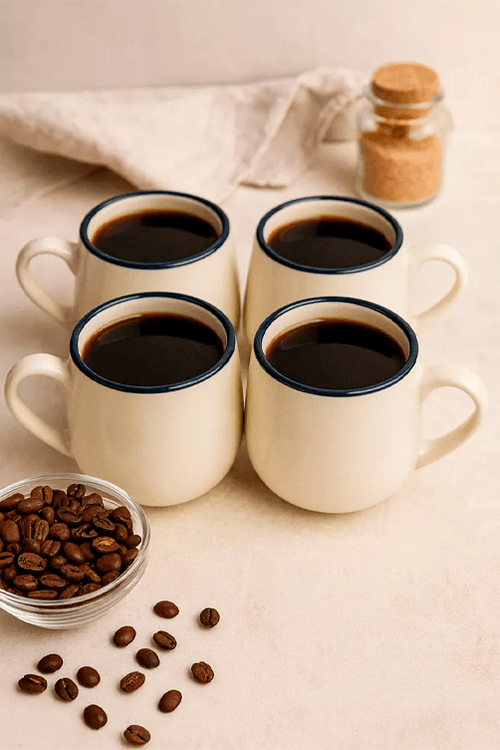 Conjunto de 4 Canecas Boho Branco 440ml