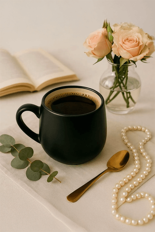 Conjunto de 4 Canecas Boho Preto 440ml