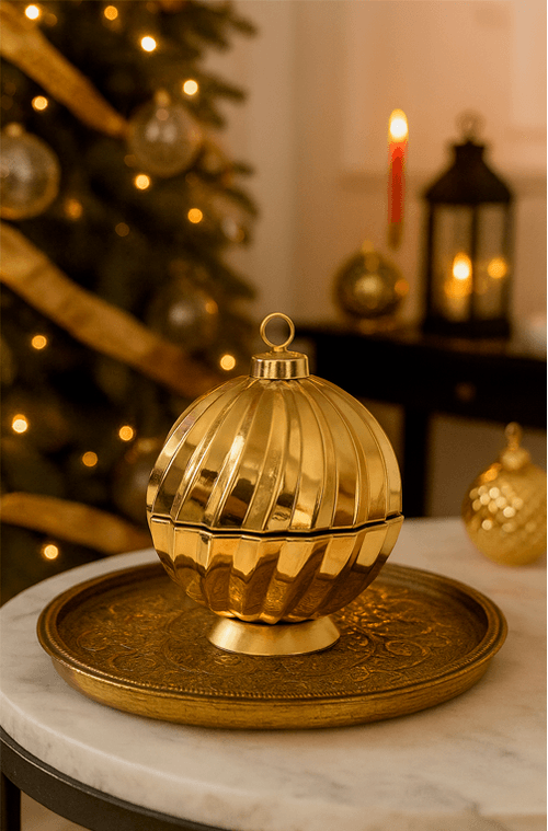 Bomboniere Natalina de Bola Dourado