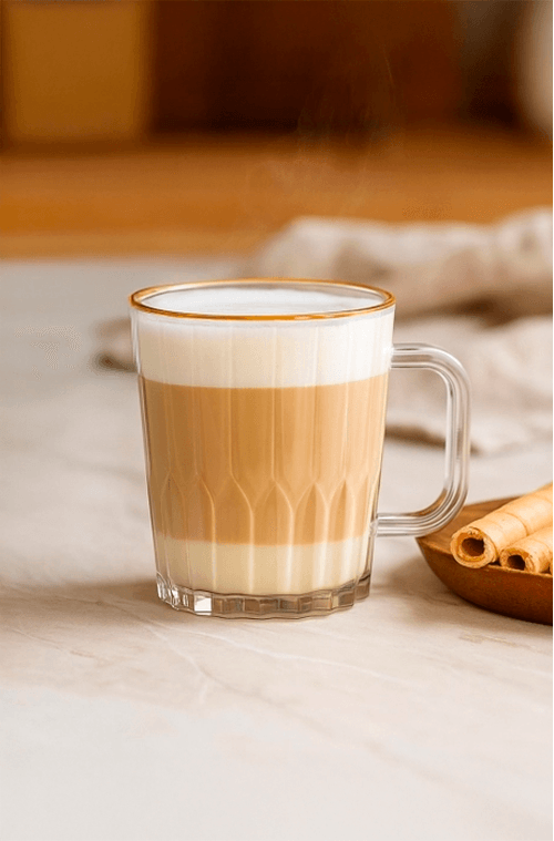 Conjunto de Canecas Zaira com Filete Dourado 260ml 6 Peças