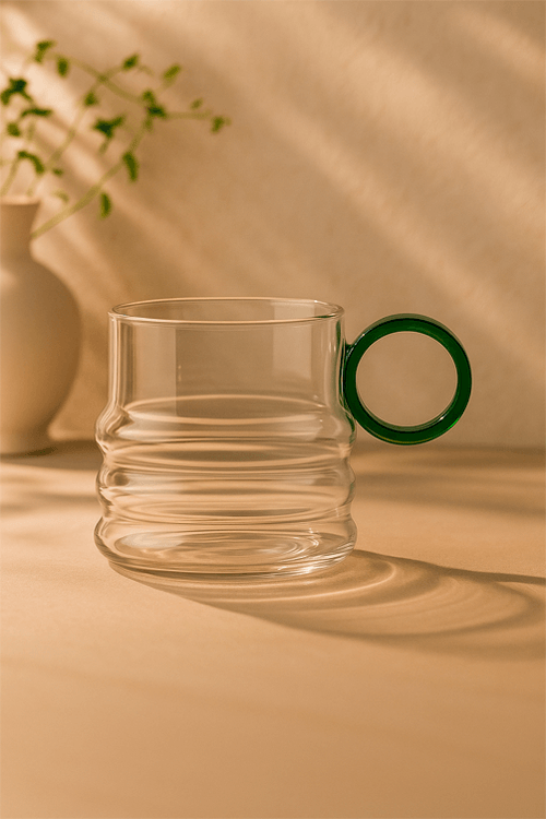 Caneca de Vidro Borossilicato Cloud Green 290ml