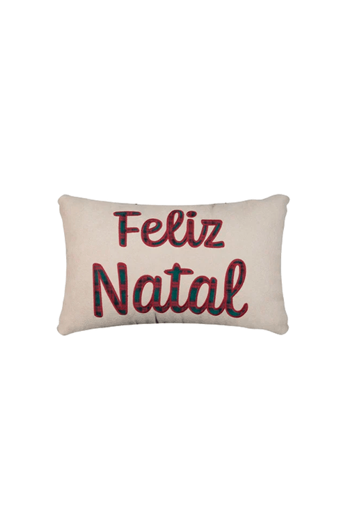 Almofada Natalina Feliz Natal Xadrez
