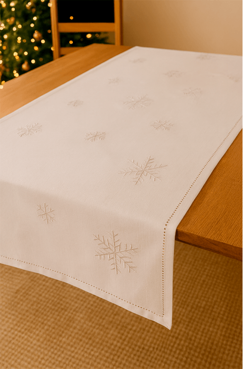 Toalha de Mesa Floco de Neve Branco