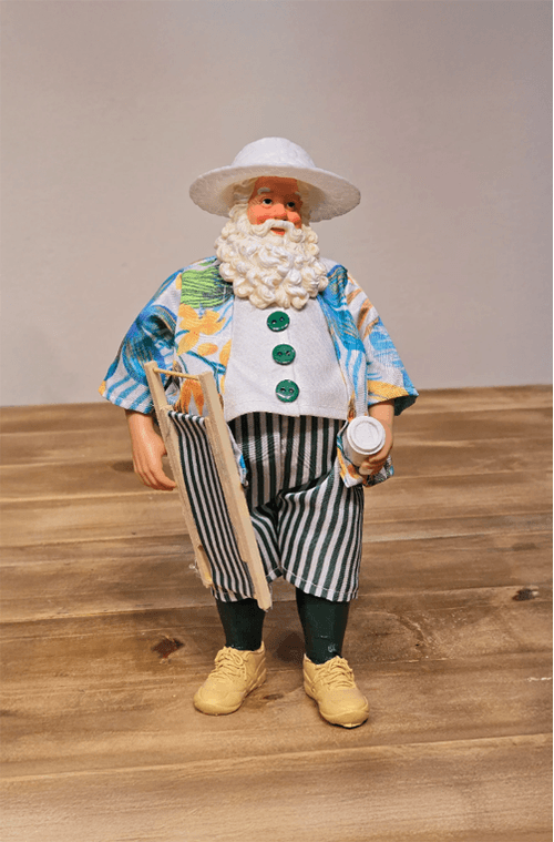 Papai Noel Praiano com Cadeira