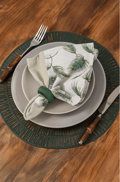 Argola de Guardanapo Rayon Olive 4 Peças
