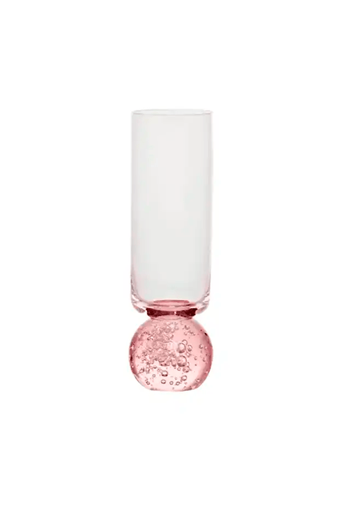 Taça de Champanhe Bubble Pink 250ml