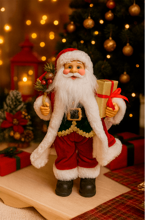 Papai Noel Decorativo com Presente