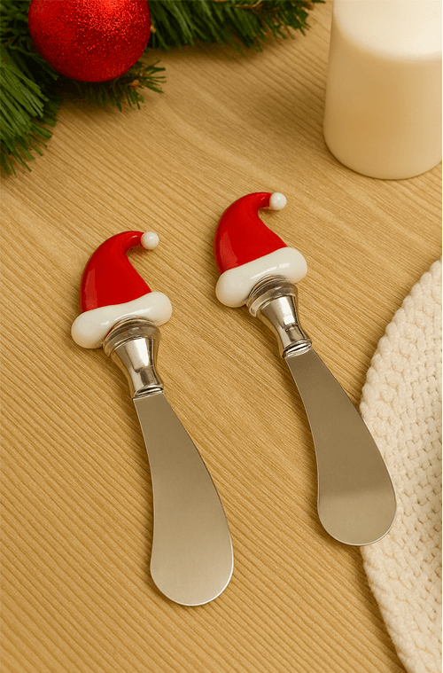 Conjunto de Espátulas de Touca de Papai Noel Natalino