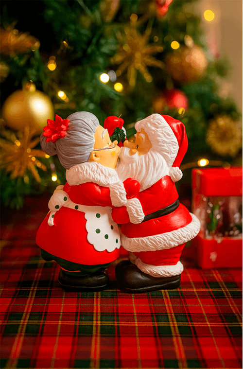 Papai Noel e Mamãe Noel Decorativo