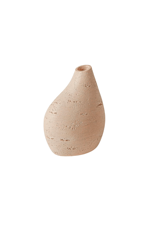 Mini Vaso em Poliresina Bege Médio