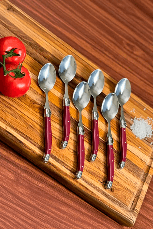 Conjunto de 6 Colheres Luxo Bordeaux Laguiole La Maison