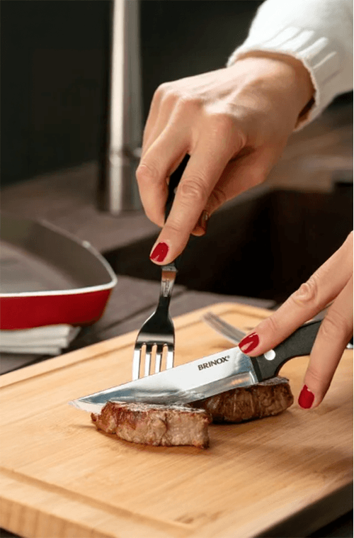 Conjunto de Talheres para Churrasco Jumbo 12 Peças Preto